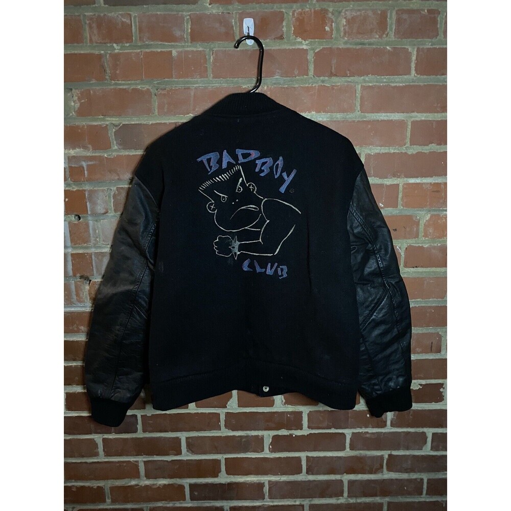 Vintage 90s Bad Boy Club Bomber Jacket Life’s A Beach California USA Adult Large
